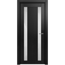 Межкомнатная дверь Status Estetica 822, Дуб Чёрный, стекло Глосс белое