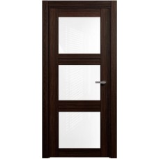 Межкомнатная дверь Status Elegant 146, Орех, стекло Триплекс белый