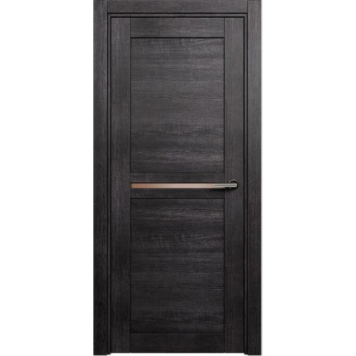 Межкомнатная дверь Status Elegant 142, Венге Пепельный, стекло Сатинато бронза
