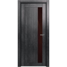 Межкомнатная дверь Status Estetica 821, Венге Пепельный, стекло Глосс коричневое