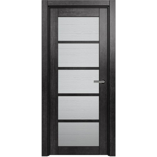 Межкомнатная дверь Status Optima 122, Венге Пепельный, стекло Канны