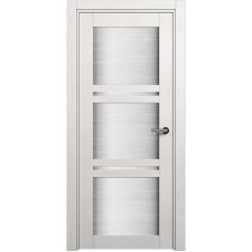 Межкомнатная дверь Status Elegant 147, Дуб Белый, стекло Канны