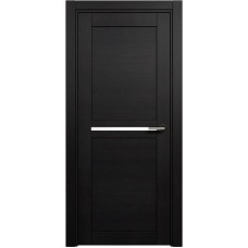 Межкомнатная дверь Status Elegant 142, Дуб Чёрный, стекло Триплекс белый