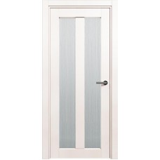 Межкомнатная дверь Status Optima 135, Белый Жемчуг, стекло Канны