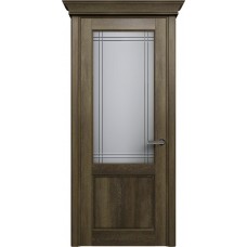 Межкомнатная дверь Status Classic 521, Винтаж, стекло Алмазная гравировка итальянская решетка