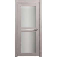 Межкомнатная дверь Status Elegant 143, Грей, стекло Сатинато белое