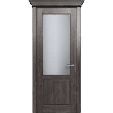 Межкомнатная дверь Status Classic 521, Дуб Патина, стекло Сатинато белое матовое