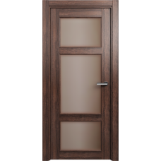 Межкомнатная дверь Status Classic 542, Орех, стекло Сатинато бронза