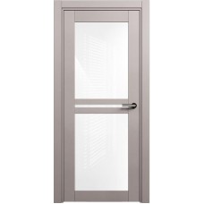 Межкомнатная дверь Status Elegant 143, Грей, стекло Триплекс белый