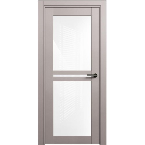 Межкомнатная дверь Status Elegant 143, Грей, стекло Триплекс белый