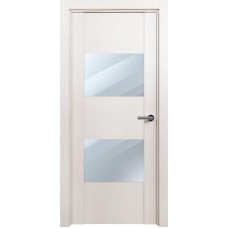 Межкомнатная дверь Status Versia 221, Белый Жемчуг, стекло Зеркало