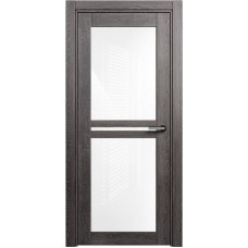 Межкомнатная дверь Status Elegant 143, Дуб Патина, стекло Триплекс белый