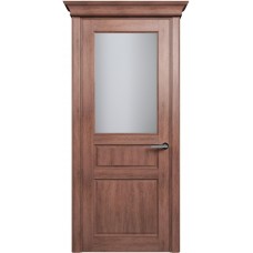 Межкомнатная дверь Status Classic 532, Дуб Капучино, стекло Сатинато белое матовое