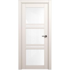 Межкомнатная дверь Status Elegant 147, Белый Жемчуг, стекло Триплекс белый