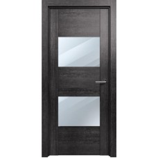 Межкомнатная дверь Status Versia 221, Венге Пепельный, стекло Зеркало