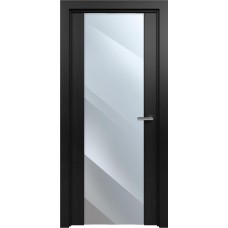 Межкомнатная дверь Status Trend 423, Дуб Чёрный, стекло Зеркало