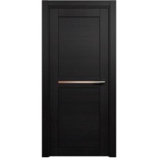 Межкомнатная дверь Status Elegant 142, Дуб Чёрный, стекло Сатинато бронза