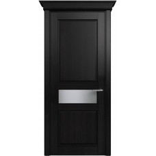 Межкомнатная дверь Status Classic 534, Дуб Чёрный, стекло Сатинато белое матовое