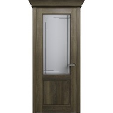 Межкомнатная дверь Status Classic 521, Винтаж, стекло Алмазная гравировка грань