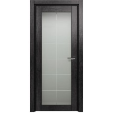 Межкомнатная дверь Status Optima 125, Венге Пепельный, стекло Французская решетка сатинато белое