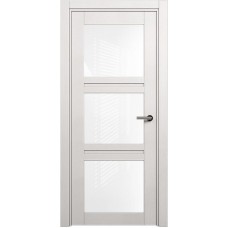 Межкомнатная дверь Status Elegant 146, Дуб Белый, стекло Триплекс белый