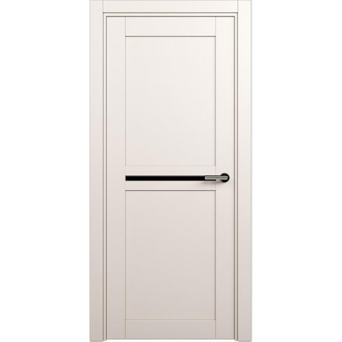 Межкомнатная дверь Status Elegant 142, Белый Жемчуг, стекло Триплекс черный