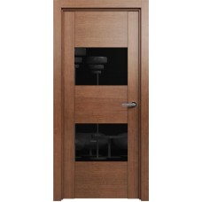 Межкомнатная дверь Status Versia 221, Анегри, стекло Лакобель черное