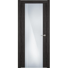 Межкомнатная дверь Status Futura 332, Дуб Патина, стекло Триплекс 8 мм с вертикальной гравировкой