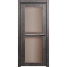 Межкомнатная дверь Status Elegant 143, Дуб Патина, стекло Сатинато бронза