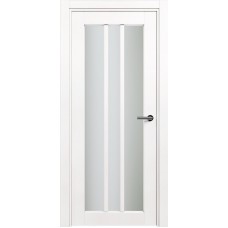Межкомнатная дверь Status Optima 136, Белый лёд, стекло Сатинато белое