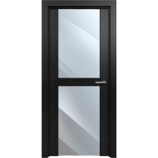 Межкомнатная дверь Status Trend 422, Дуб Чёрный, стекло Зеркало