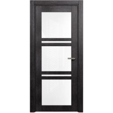 Межкомнатная дверь Status Elegant 147, Венге Пепельный, стекло Триплекс белый