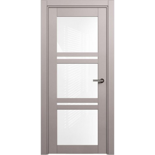 Межкомнатная дверь Status Elegant 147, Грей, стекло Триплекс белый