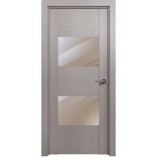 Межкомнатная дверь Status Versia 221, Грей, стекло Зеркало бронза