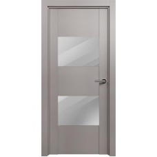 Межкомнатная дверь Status Versia 221, Грей, стекло Зеркало графит