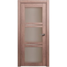 Межкомнатная дверь Status Elegant 147, Дуб Капучино, стекло Сатинато бронза