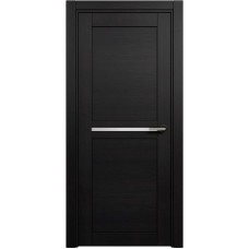 Межкомнатная дверь Status Elegant 142, Дуб Чёрный, стекло Сатинато белое