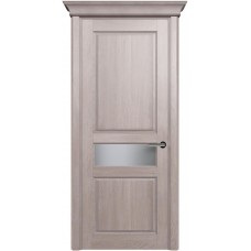 Межкомнатная дверь Status Classic 534, Дуб Серый, стекло Сатинато белое матовое