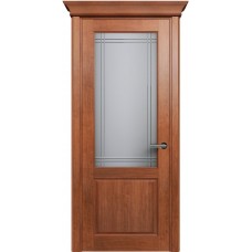 Межкомнатная дверь Status Classic 521, Анегри, стекло Алмазная гравировка итальянская решетка