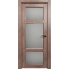 Межкомнатная дверь Status Classic 542, Дуб Капучино, стекло Фацет