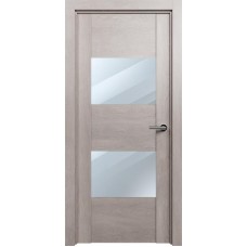 Межкомнатная дверь Status Versia 221, Дуб Серый, стекло Зеркало