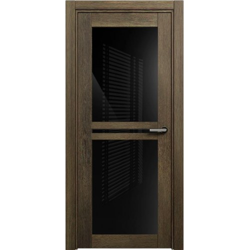 Межкомнатная дверь Status Elegant 143, Винтаж, стекло Триплекс черный