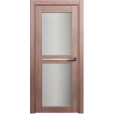 Межкомнатная дверь Status Elegant 143, Дуб Капучино, стекло Сатинато белое