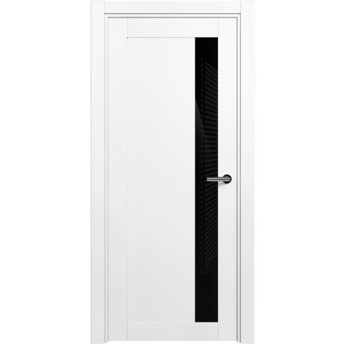 Межкомнатная дверь Status Estetica 821, Белый лёд, стекло Глосс черное