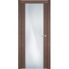 Межкомнатная дверь Status Futura 332, Дуб Капучино, стекло Триплекс 8 мм с вертикальной гравировкой