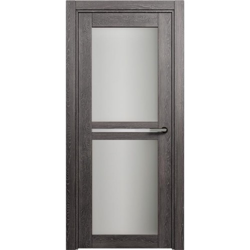 Межкомнатная дверь Status Elegant 143, Дуб Патина, стекло Сатинато белое