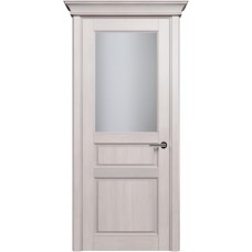 Межкомнатная дверь Status Classic 532, Дуб Белый, стекло Сатинато белое матовое