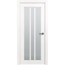 Межкомнатная дверь Status Optima 136, Белый лёд, стекло Канны