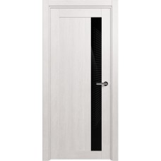 Межкомнатная дверь Status Estetica 821, Дуб Белый, стекло Глосс коричневое