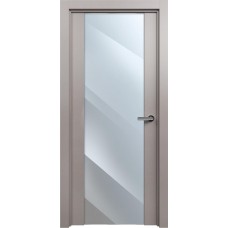 Межкомнатная дверь Status Trend 423, Дуб Серый, стекло Зеркало